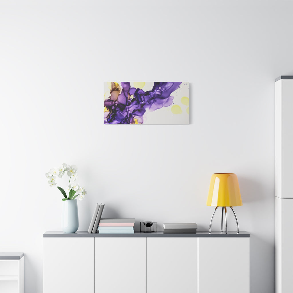 Purple Abstract Alcohol Ink Canvas Print — Matte Stretched Wall Art