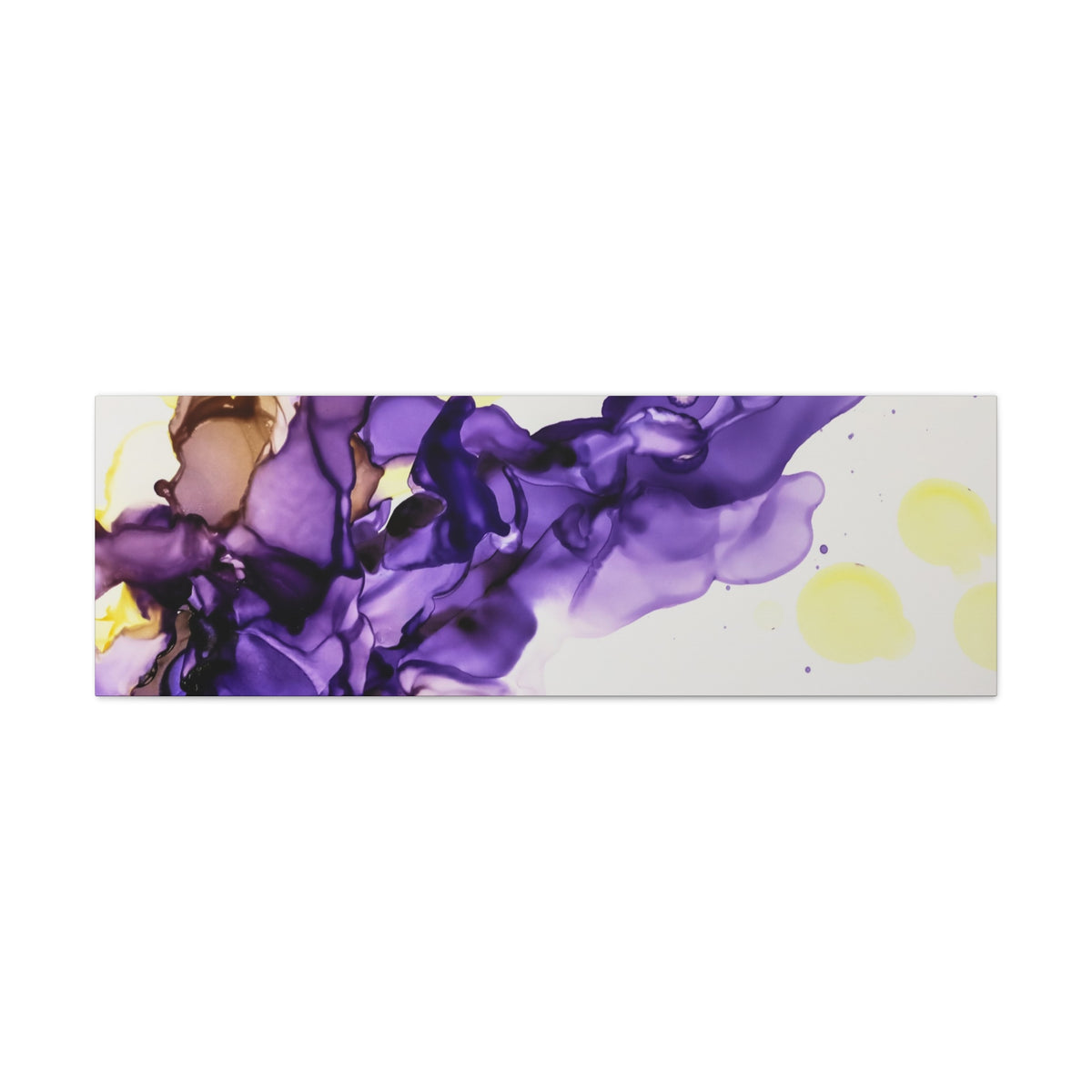 Purple Abstract Alcohol Ink Canvas Print — Matte Stretched Wall Art