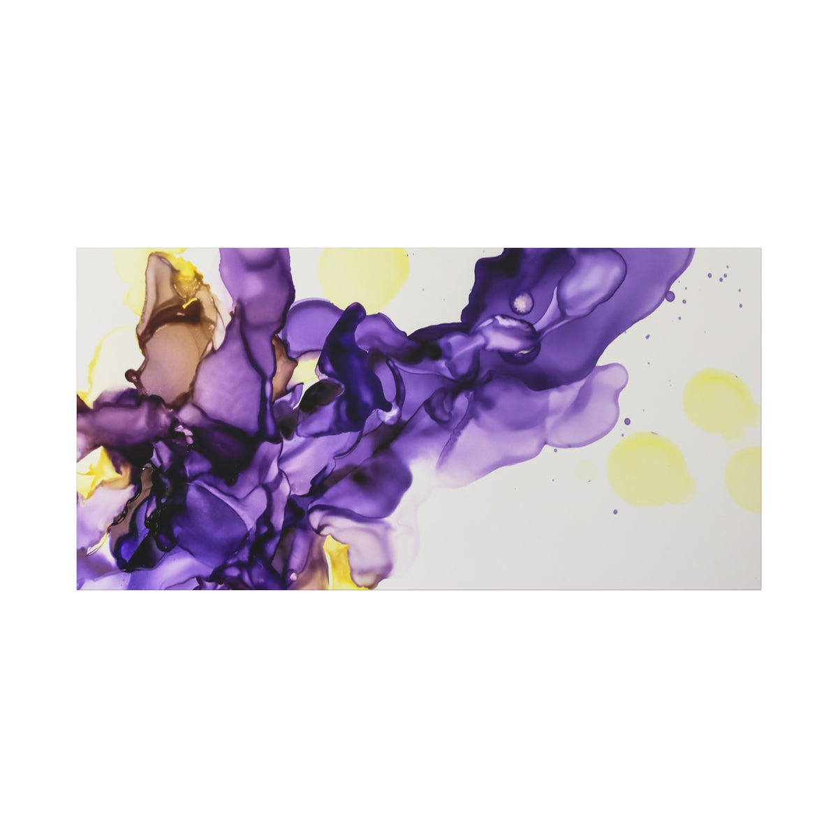 Purple Abstract Alcohol Ink Canvas Print — Matte Stretched Wall Art
