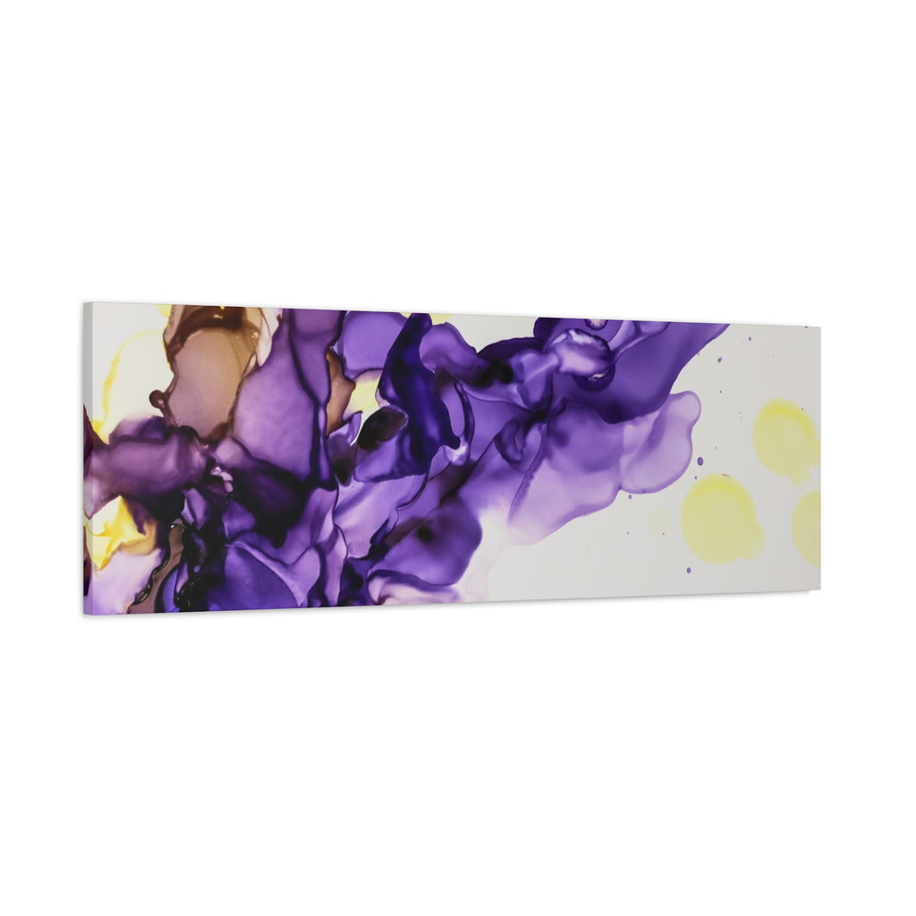 Purple Abstract Alcohol Ink Canvas Print — Matte Stretched Wall Art