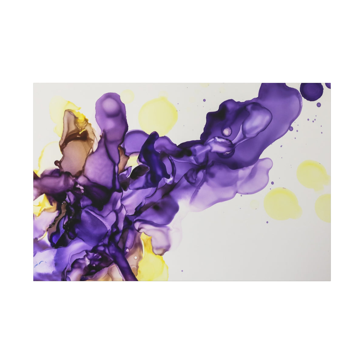 Purple Abstract Alcohol Ink Canvas Print — Matte Stretched Wall Art