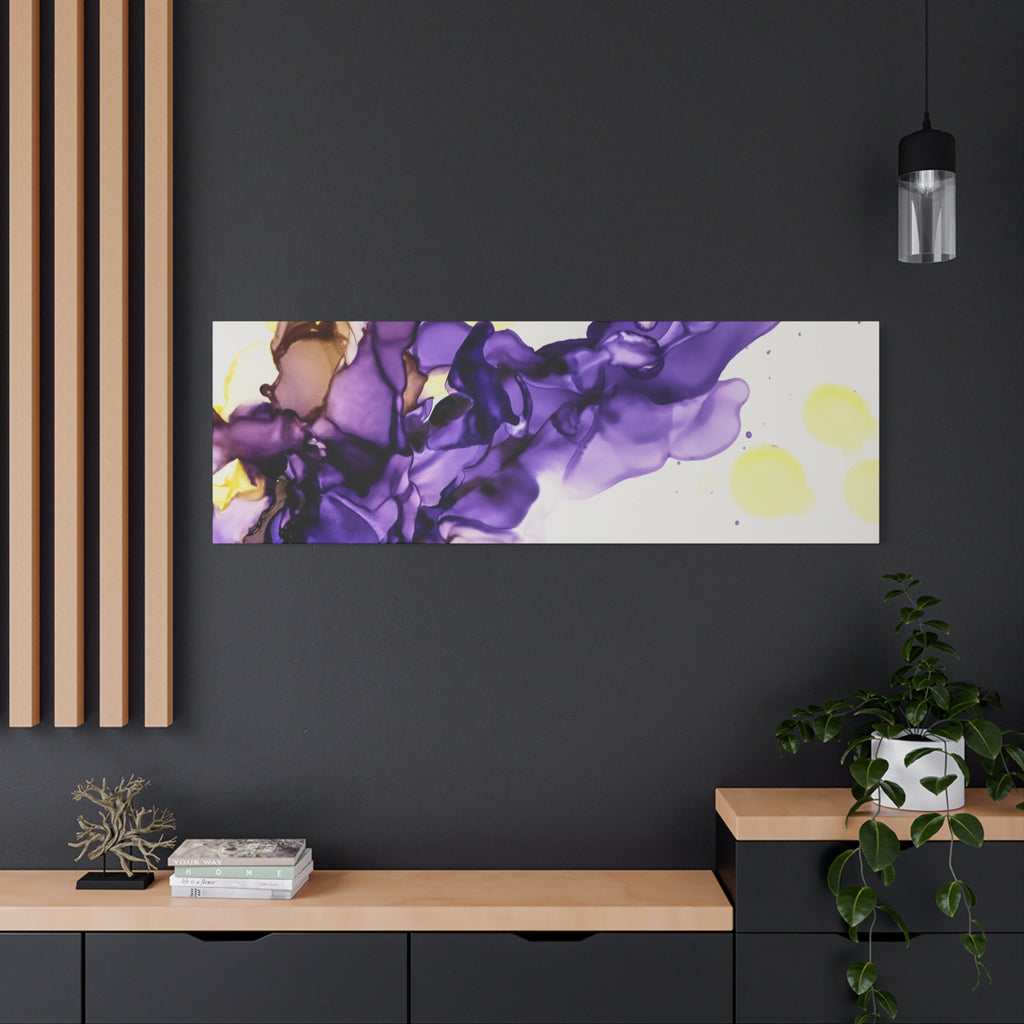 Purple Abstract Alcohol Ink Canvas Print — Matte Stretched Wall Art
