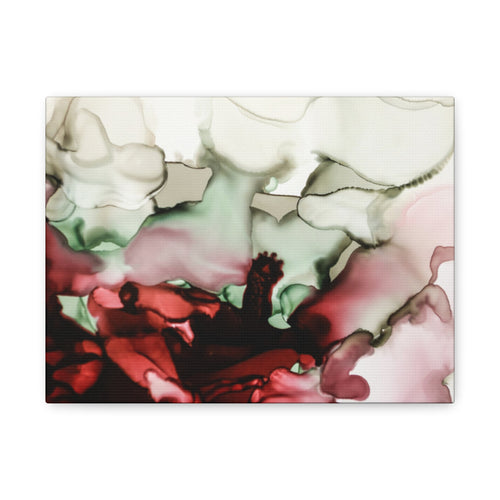 Abstract Floral Alcohol Ink Matte Canvas Print — Stretched Wall Art