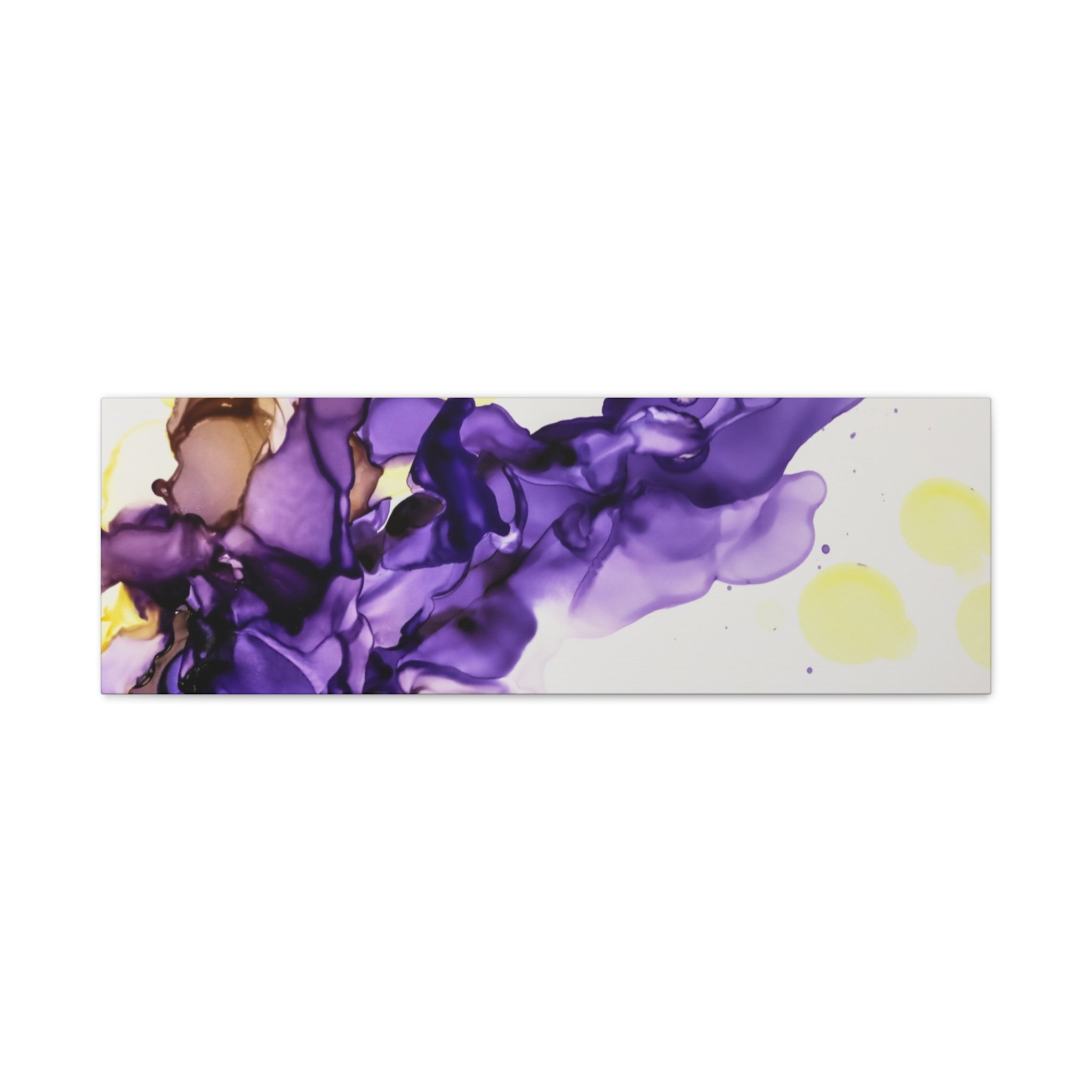 Purple Abstract Alcohol Ink Canvas Print — Matte Stretched Wall Art