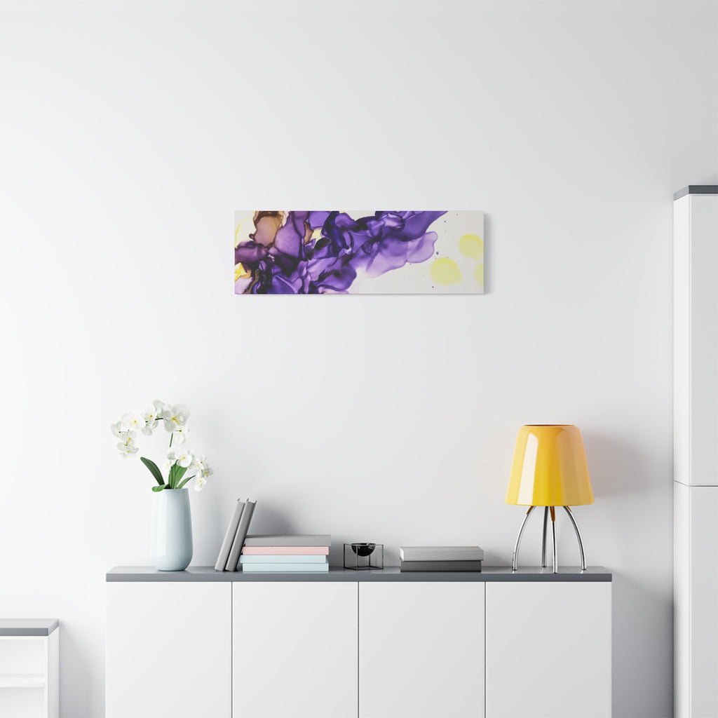 Purple Abstract Alcohol Ink Canvas Print — Matte Stretched Wall Art