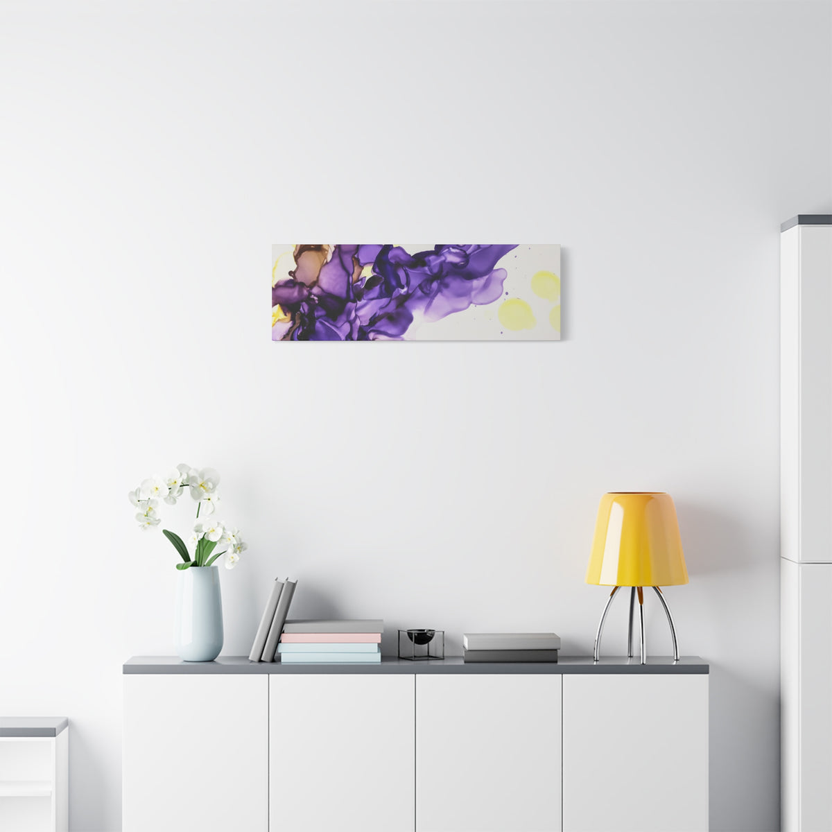Purple Abstract Alcohol Ink Canvas Print — Matte Stretched Wall Art