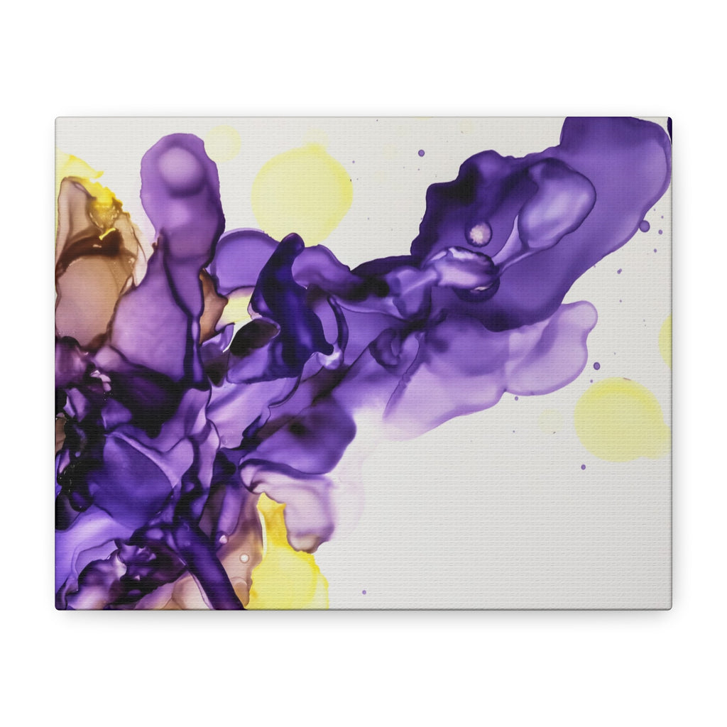 Purple Abstract Alcohol Ink Canvas Print — Matte Stretched Wall Art