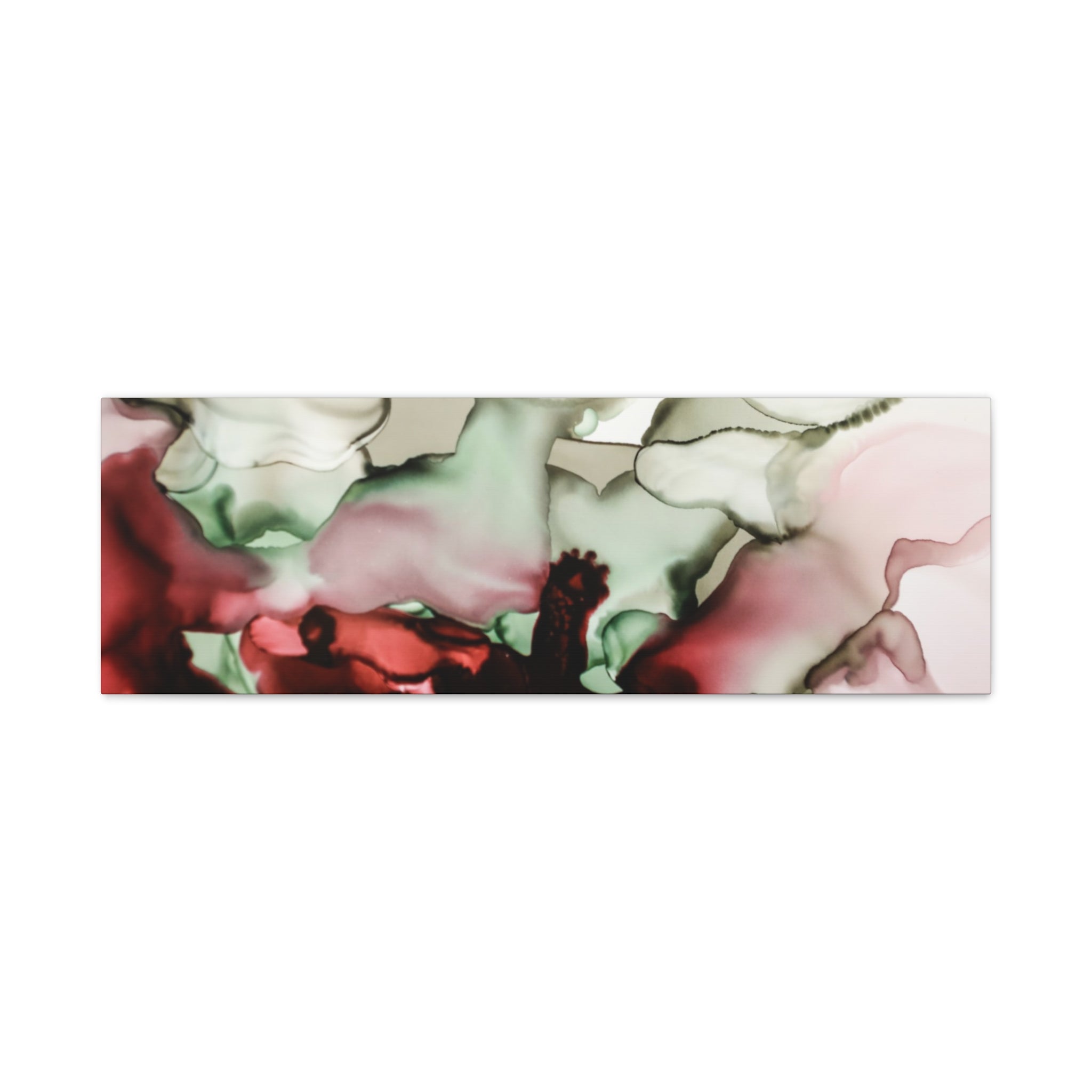 Abstract Floral Alcohol Ink Matte Canvas Print — Stretched Wall Art