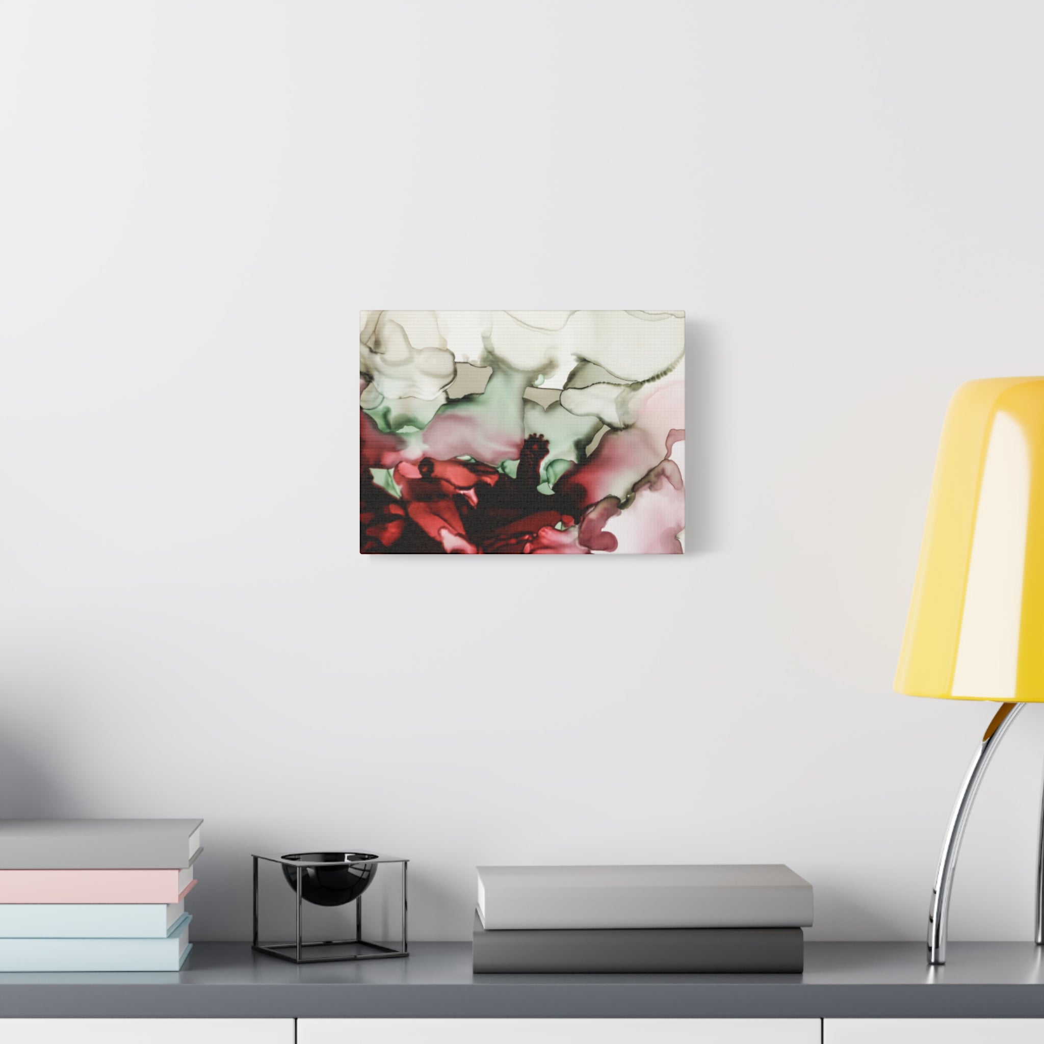 Abstract Floral Alcohol Ink Matte Canvas Print — Stretched Wall Art