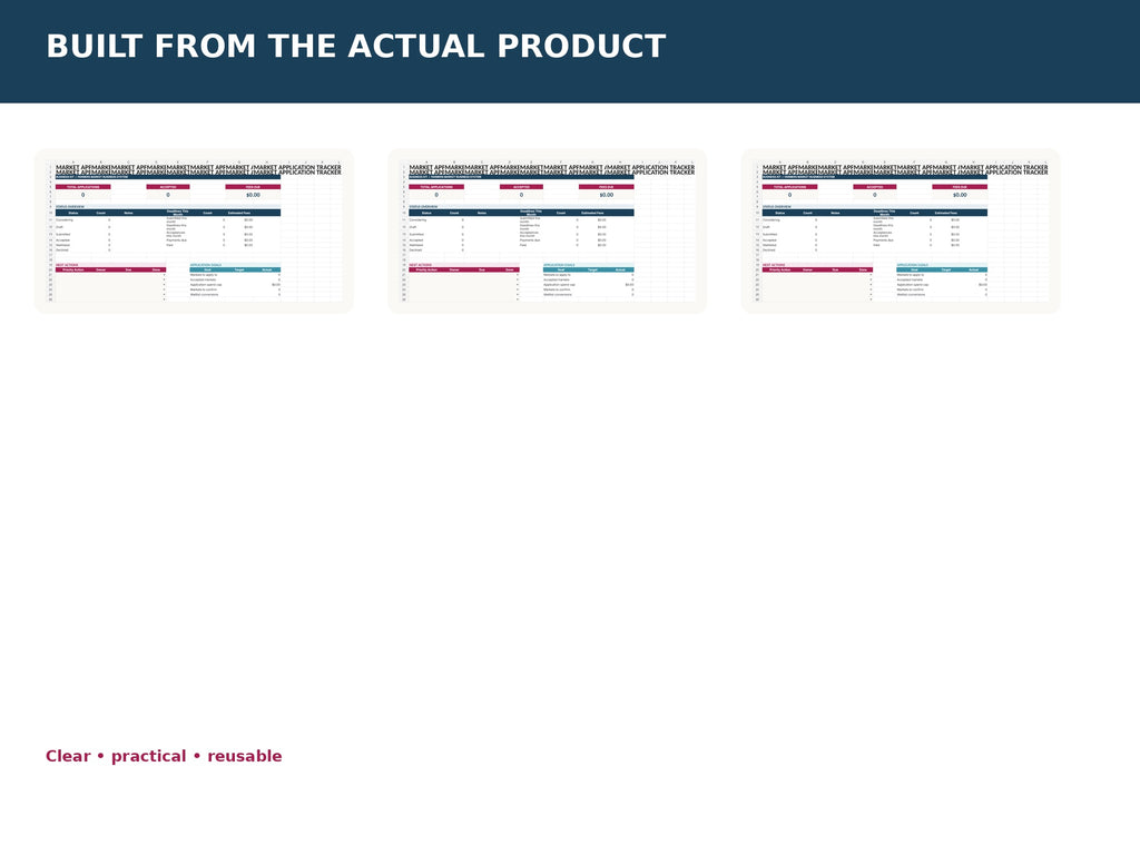 Market Application Tracker mockup 02 system