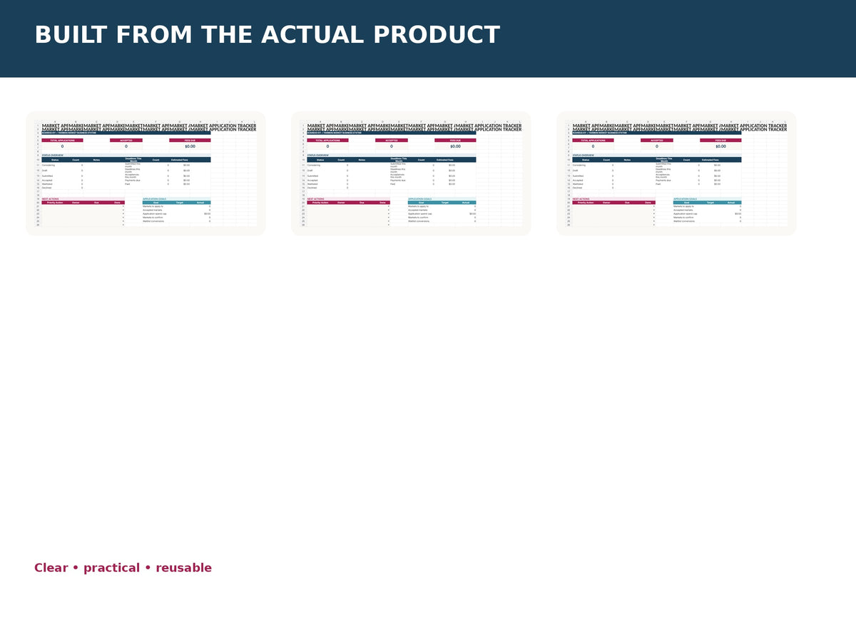 Market Application Tracker mockup 02 system
