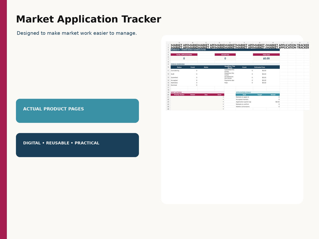 Market Application Tracker mockup 03 in use