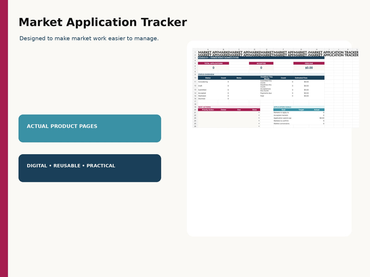 Market Application Tracker mockup 03 in use