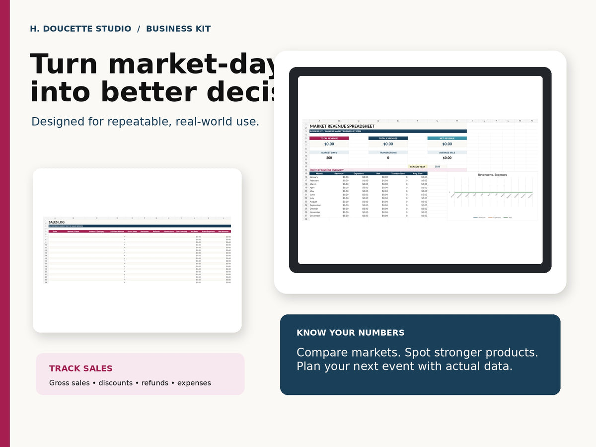 Market Revenue Spreadsheet mockup 03 in use
