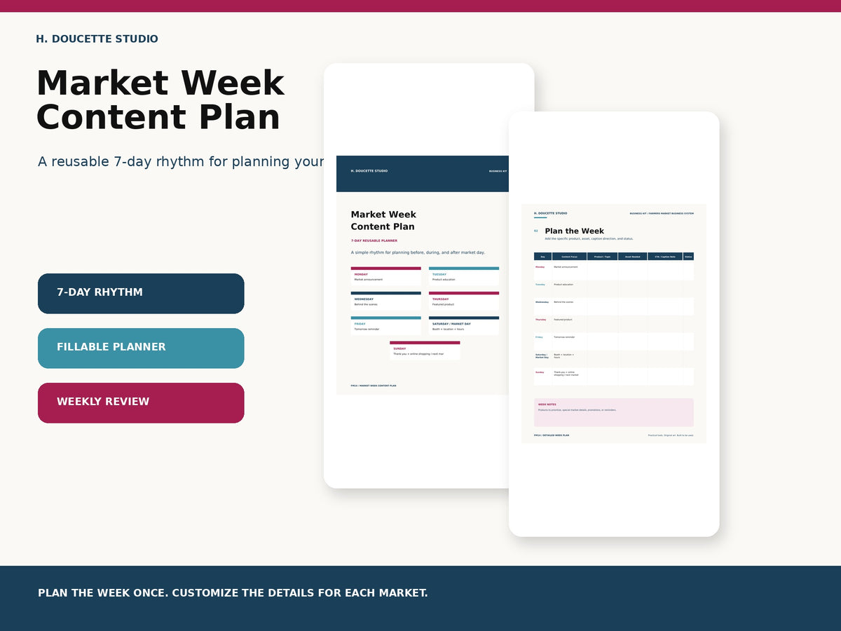 Market Week Content Plan mockup 01 market week plan