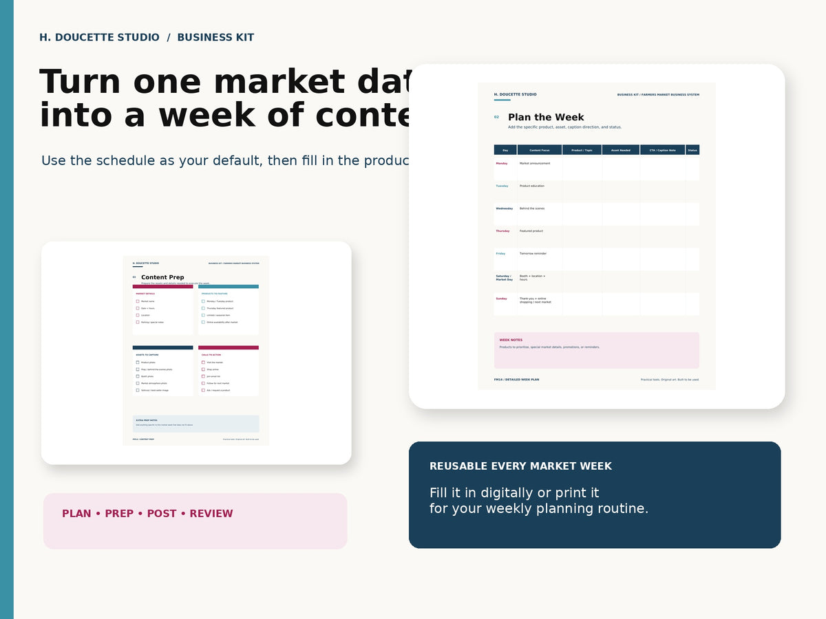 Market Week Content Plan mockup 03 in use
