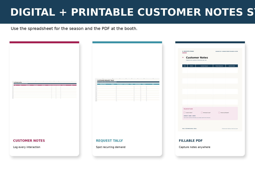 Customer Notes Tracker mockup 02 system