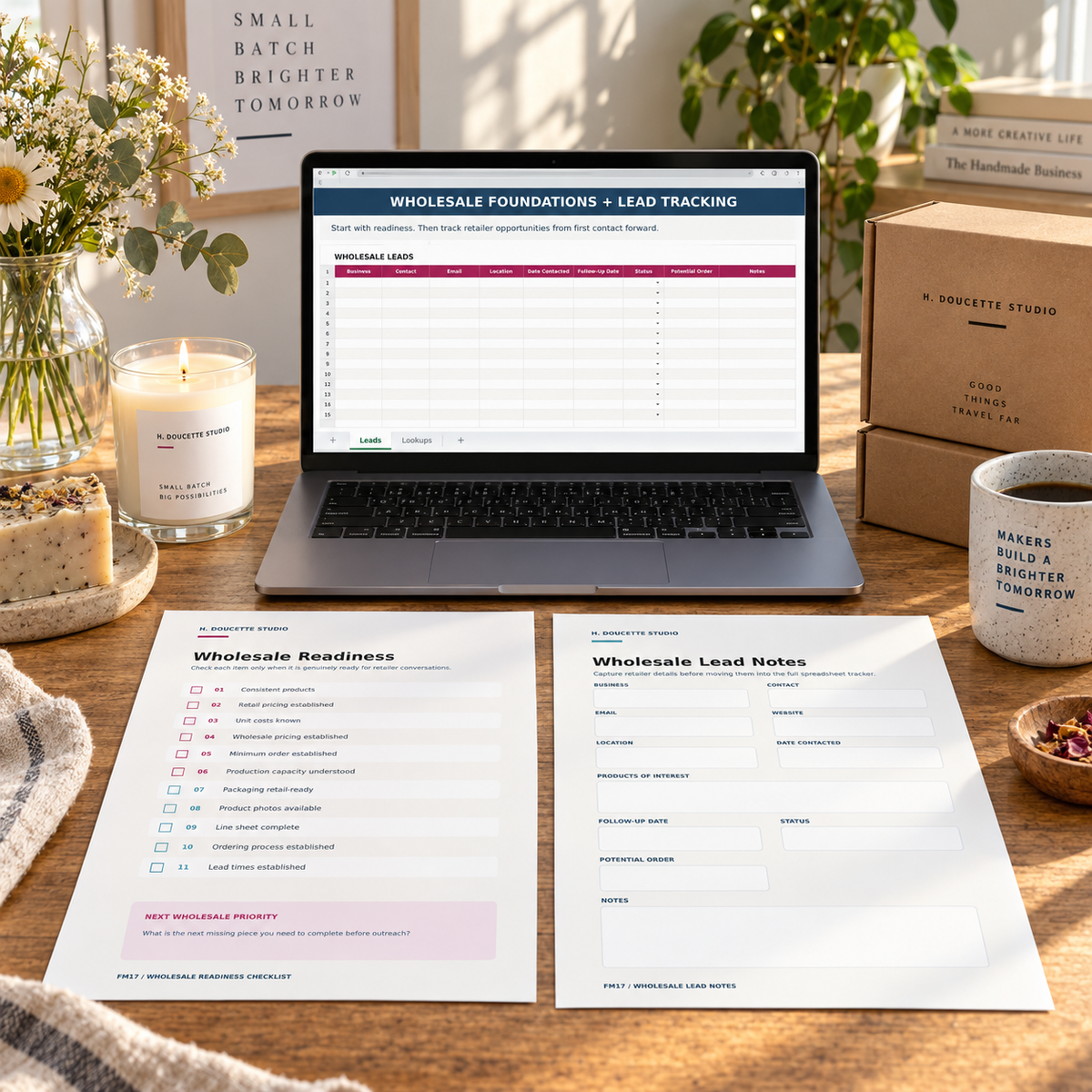 Complete Wholesale Starter System with Excel lead tracker, readiness checklist, and lead notes page