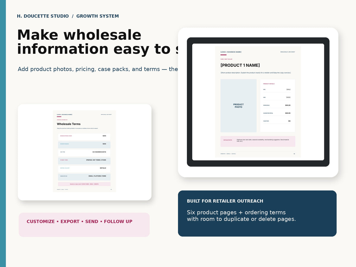 Wholesale Line Sheet mockup 03 in use