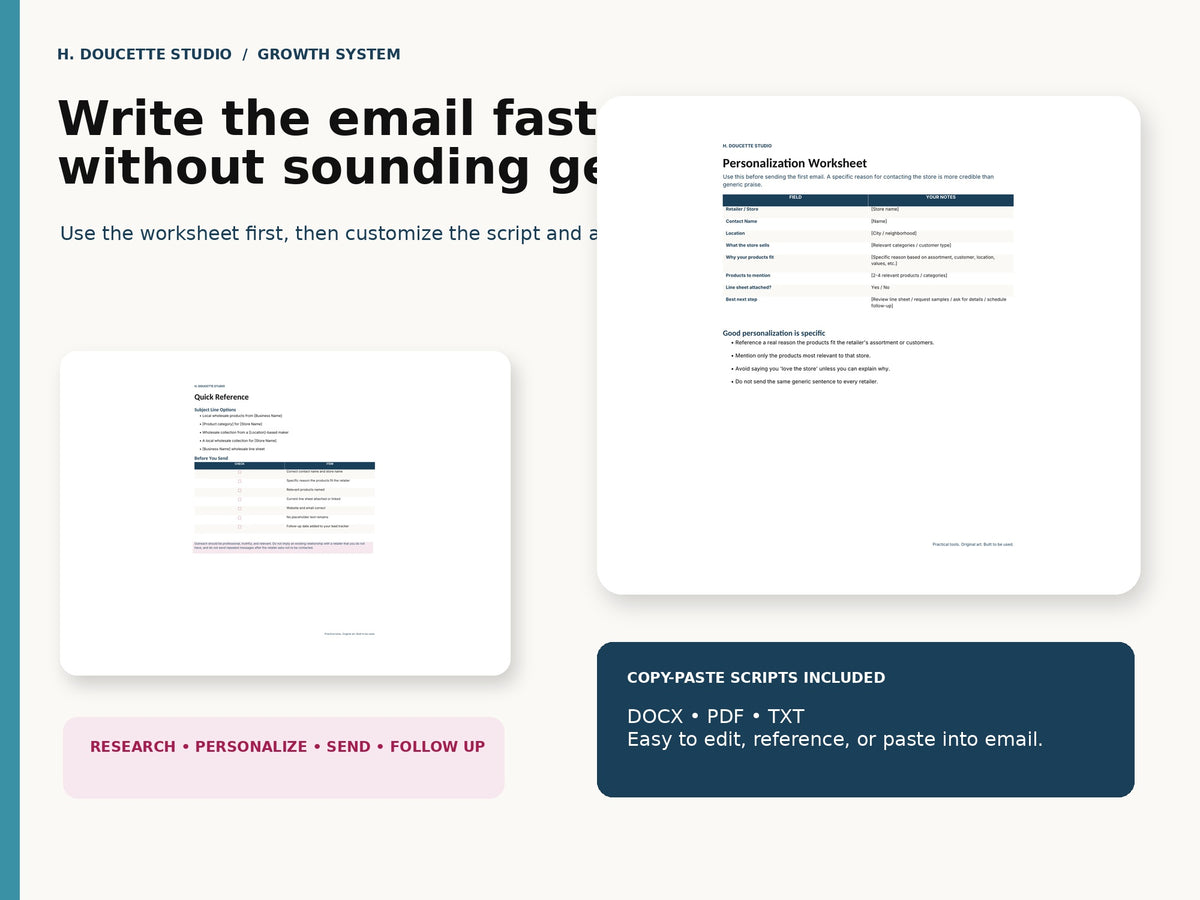 Retailer Outreach Email Kit mockup 03 in use