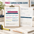 Free Canvas Sizing Guide and Wall Art Worksheet