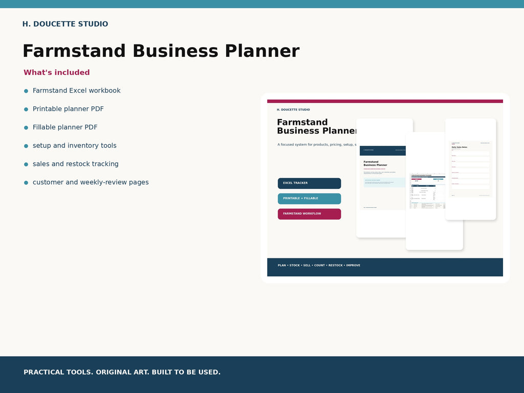Farmstand Business Planner listing 04 whats included