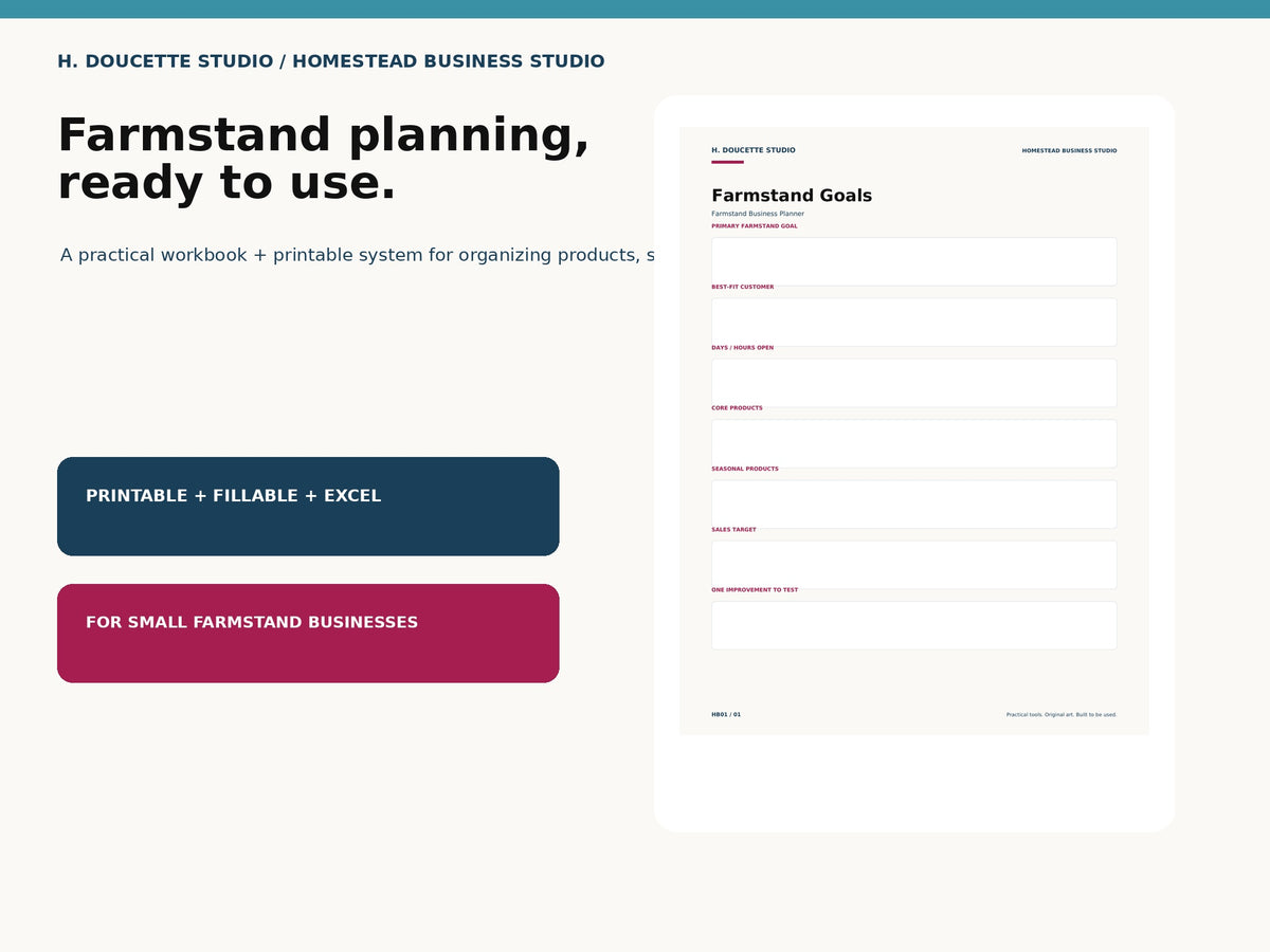 Farmstand Business Planner mockup 03 in use
