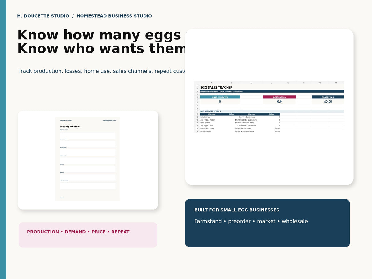 Egg Sales Tracker mockup 03 in use