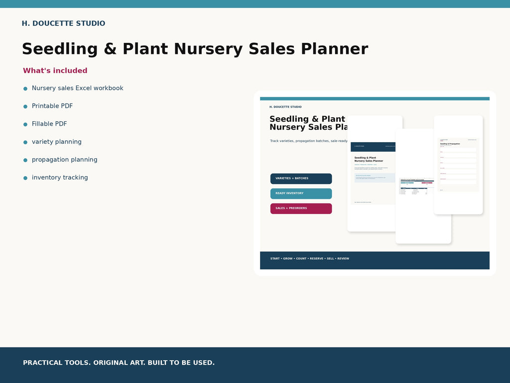 Seedling & Plant Nursery Sales Planner listing 04 whats included