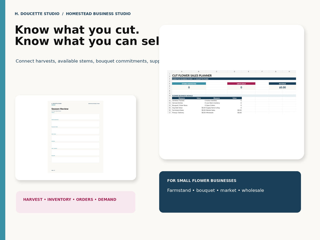 Cut Flower Sales Planner mockup 03 in use