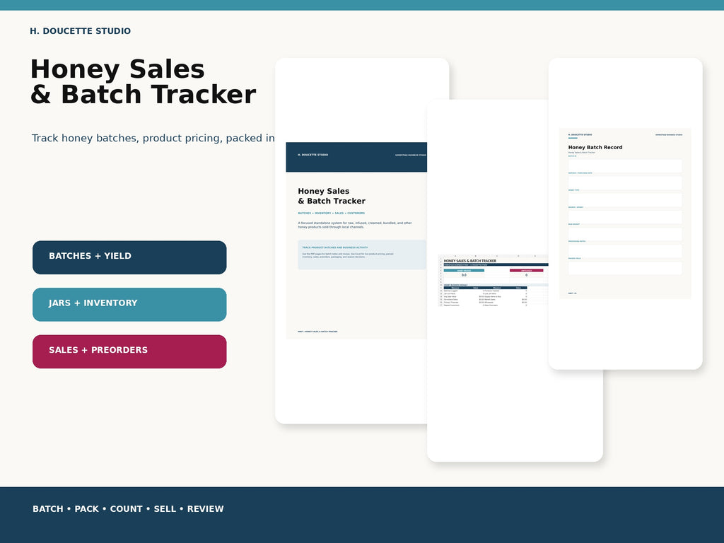 Honey Sales & Batch Tracker mockup 01 hero