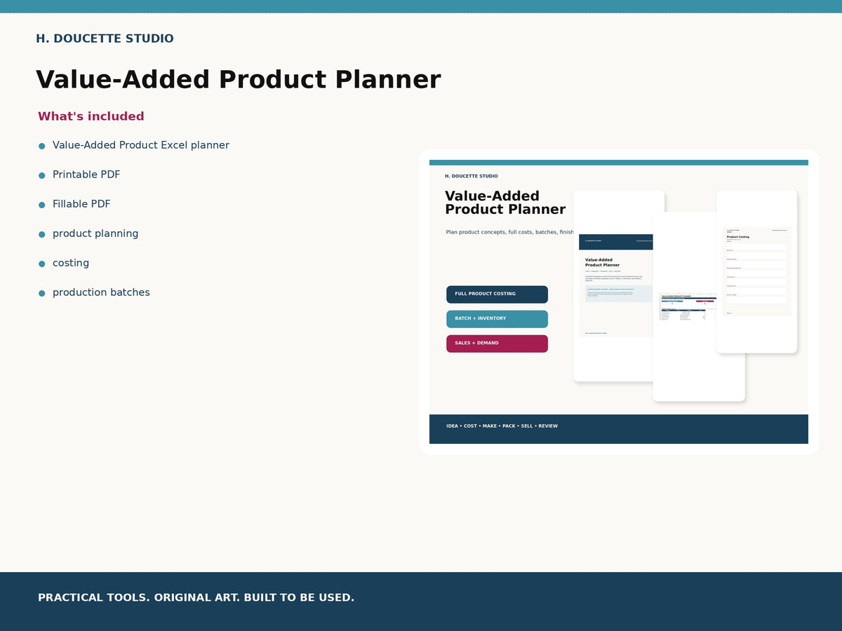 Value-Added Product Planner listing 04 whats included