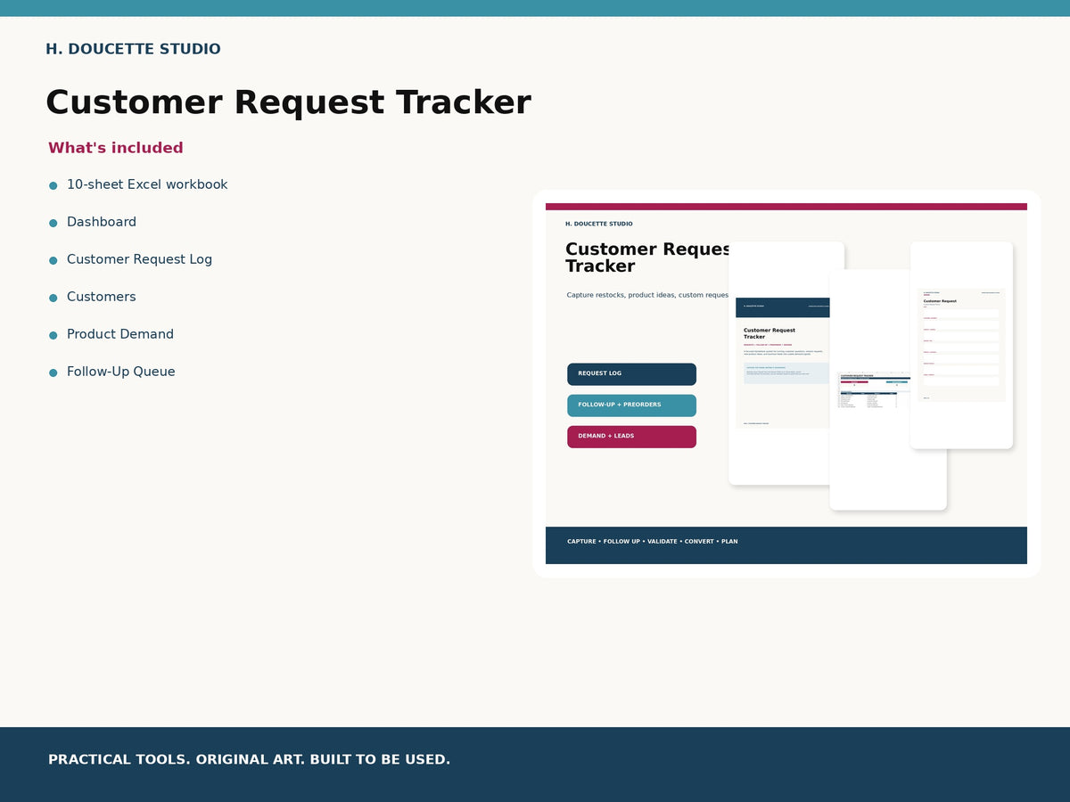 Customer Request Tracker listing 04 whats included