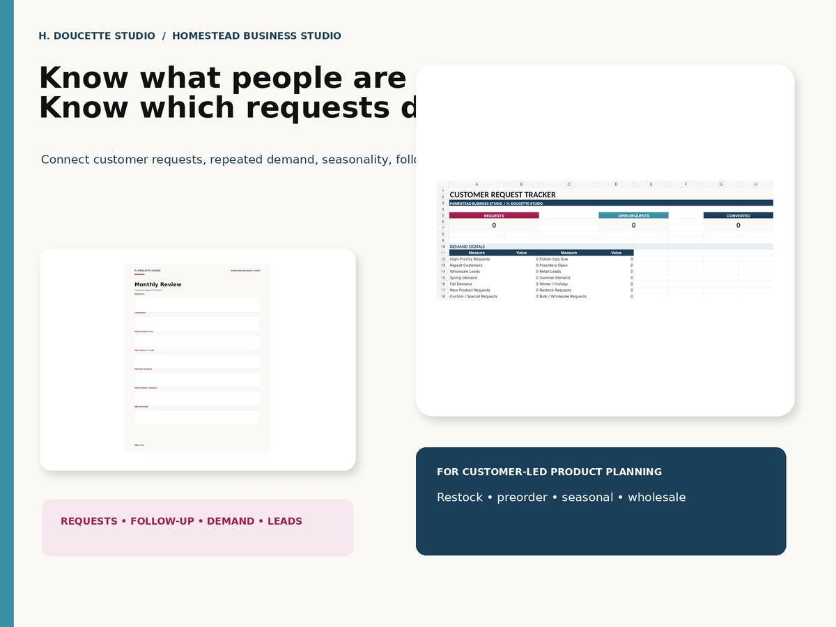 Customer Request Tracker mockup 03 in use