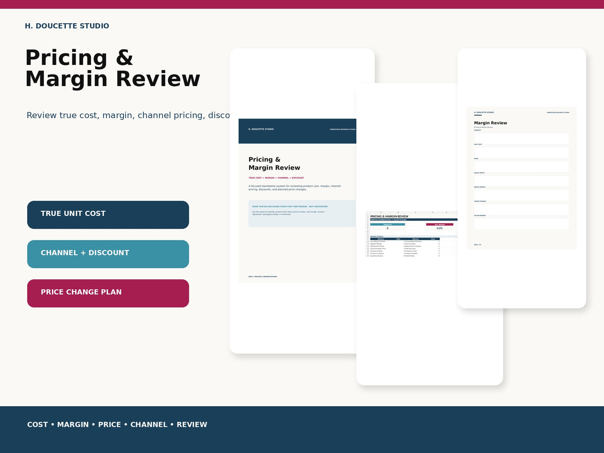 Pricing & Margin Review mockup 01 hero