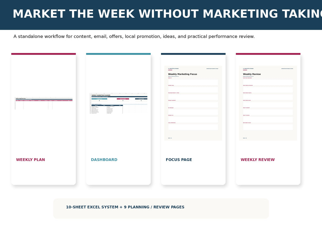 Weekly Marketing Planner mockup 02 system