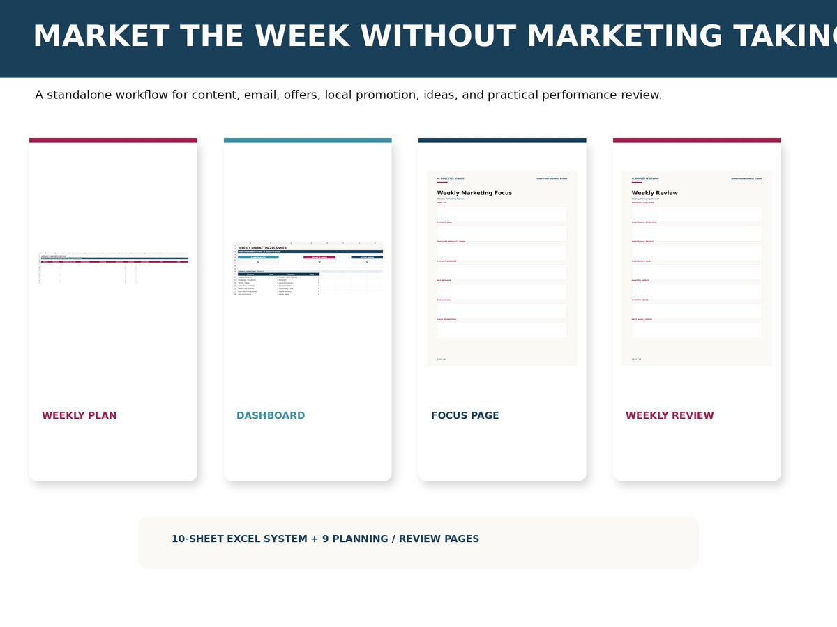 Weekly Marketing Planner mockup 02 system