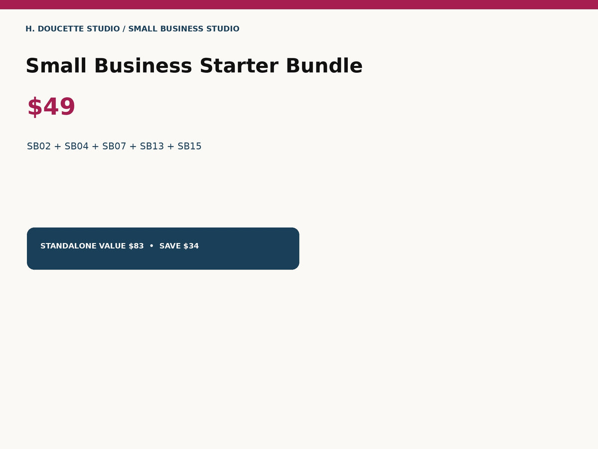 Small Business Starter Bundle bundle hero