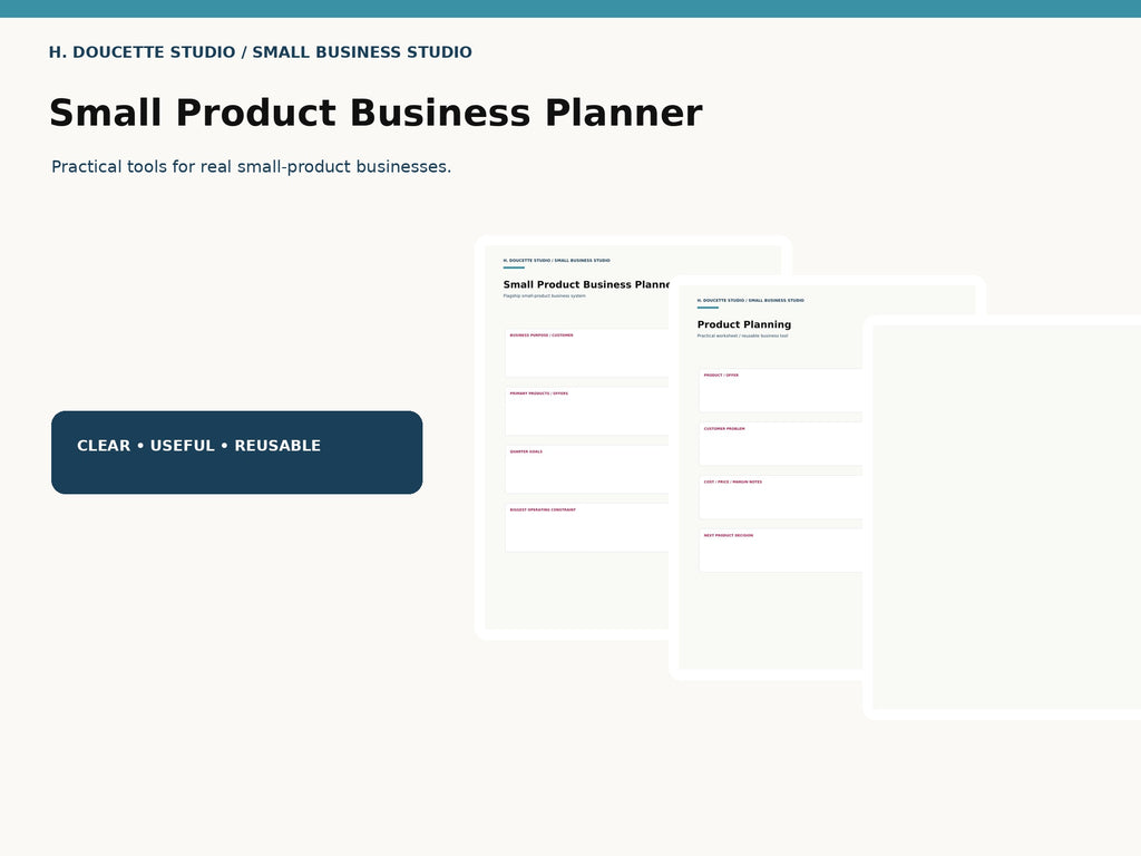 Small Product Business Planner 01 hero