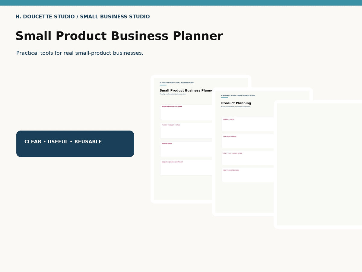 Small Product Business Planner 01 hero