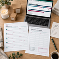 Product Launch Planner PDF pages and Excel dashboard arranged for launch planning