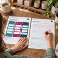 Small business owner using the Keep, Change, Stop review and 90-day action plan