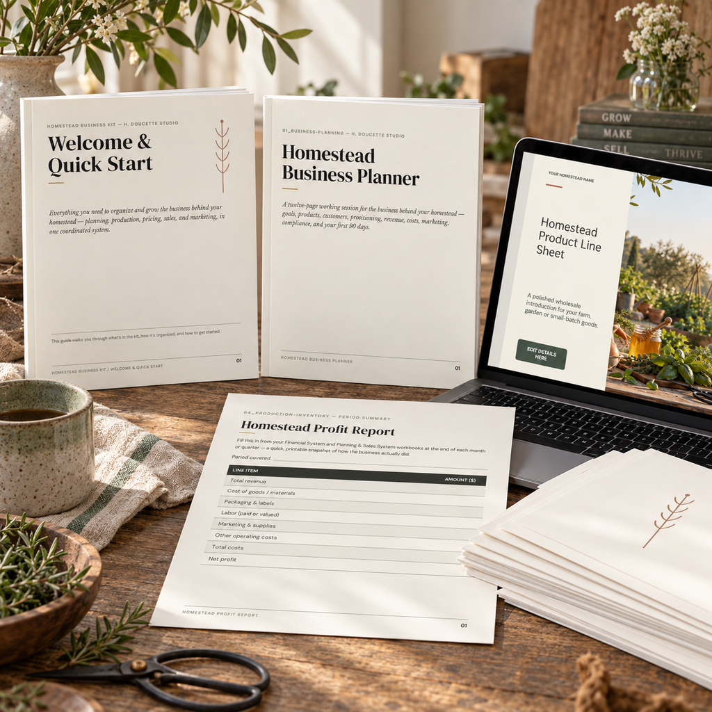 Complete Homestead Business Kit printable and digital system