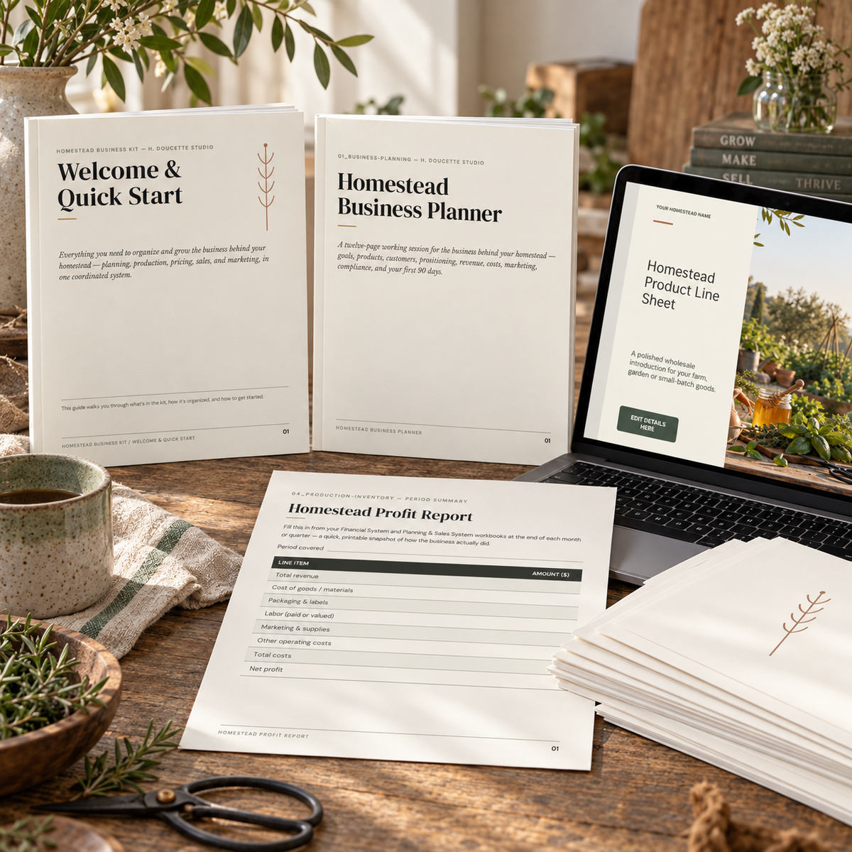 Complete Homestead Business Kit printable and digital system