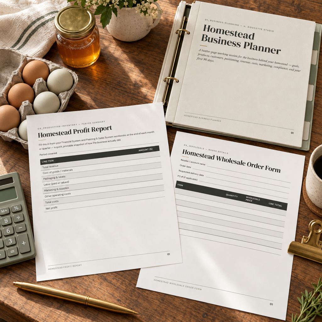 Homestead profit tracking and wholesale business tools in use