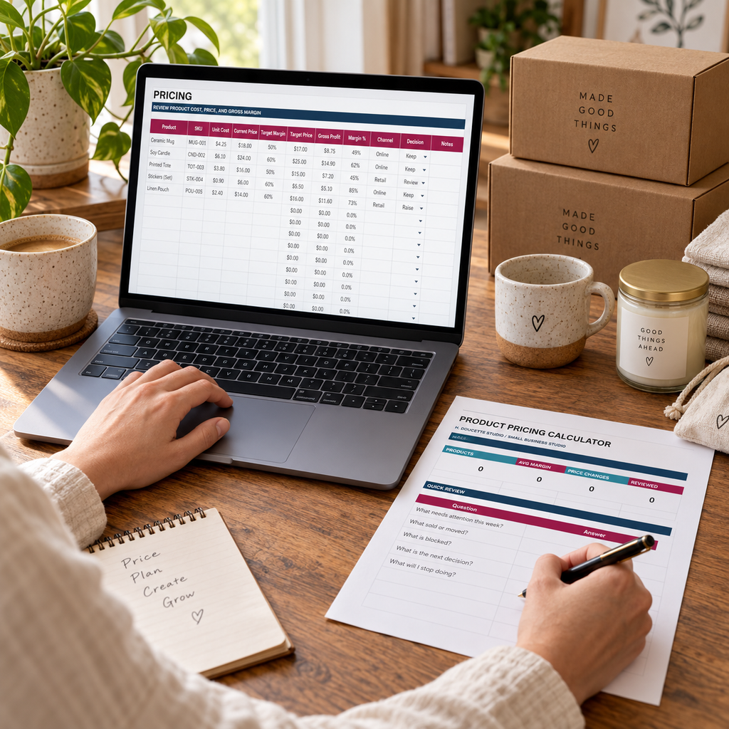 Product Profit Calculator Spreadsheet | Pricing Tool for Makers & Market Vendors