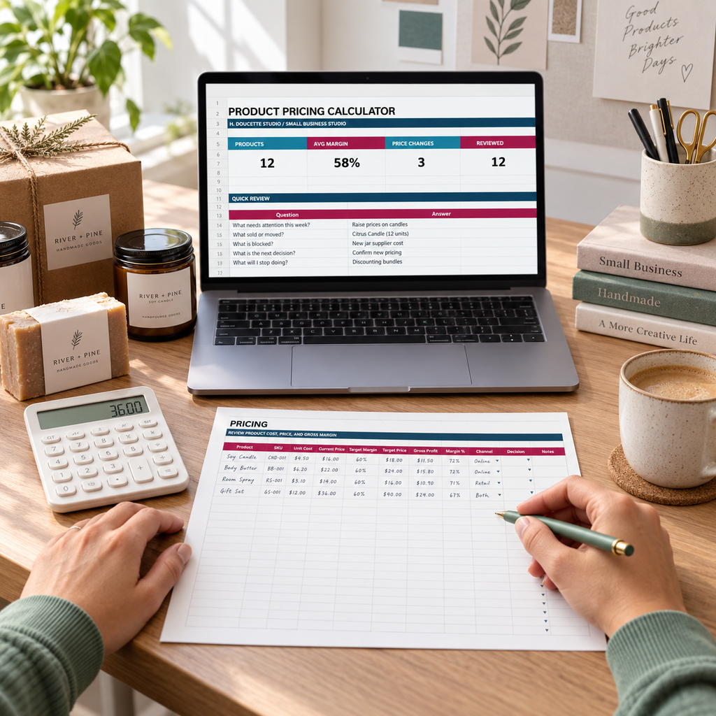 Product Profit Calculator Spreadsheet | Pricing Tool for Makers & Market Vendors
