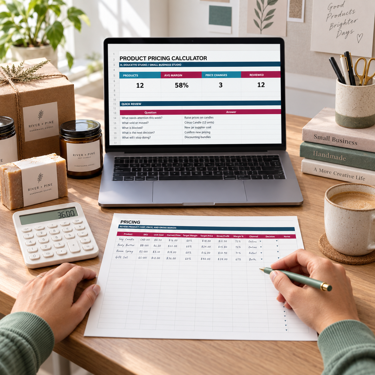 Product Profit Calculator Spreadsheet | Pricing Tool for Makers & Market Vendors